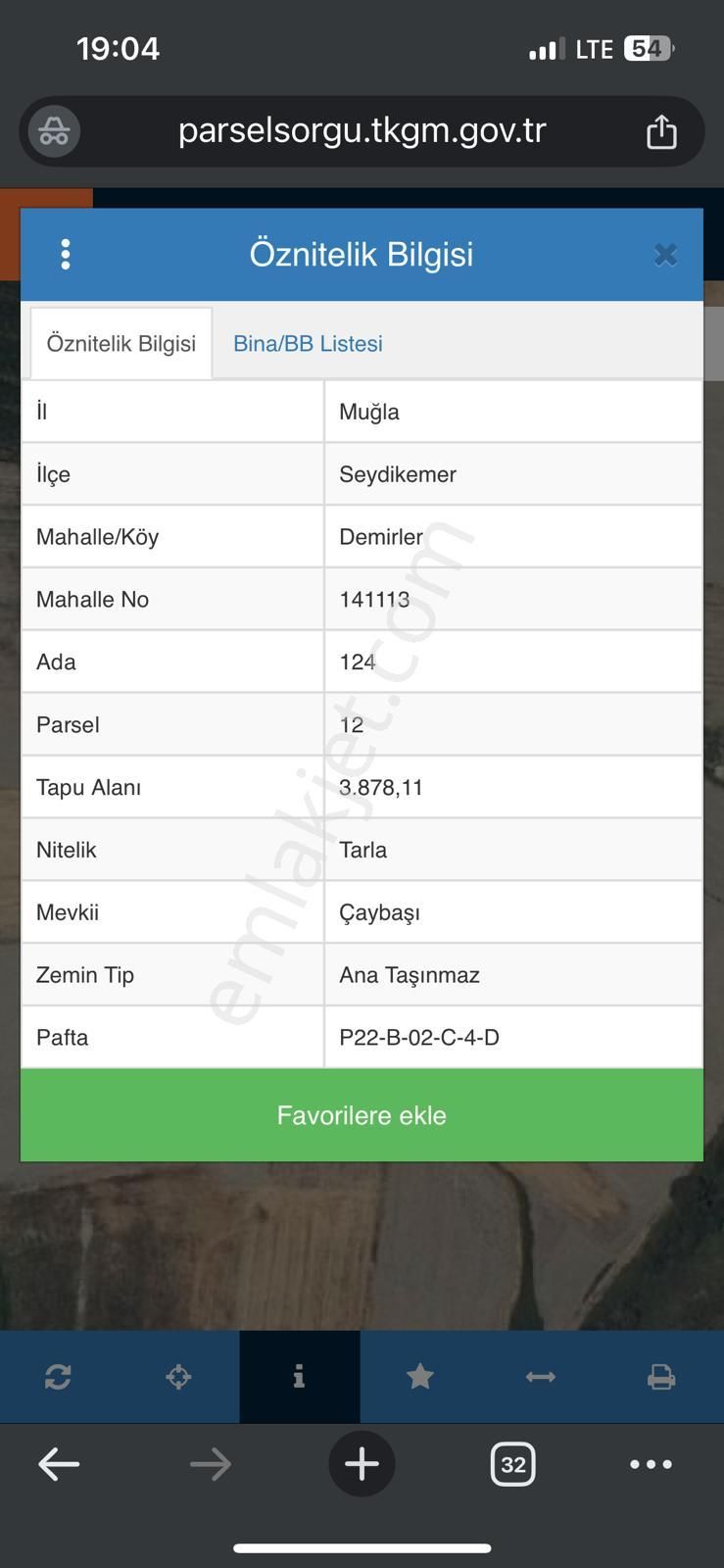 Fmk Real Estate Muğla Seydikemerde Satılık Arsa