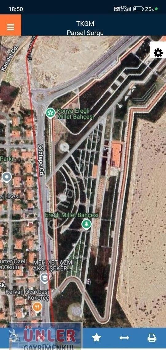 Ereğli Millet Bahçesi Yanı Satılık Arazilerimiz