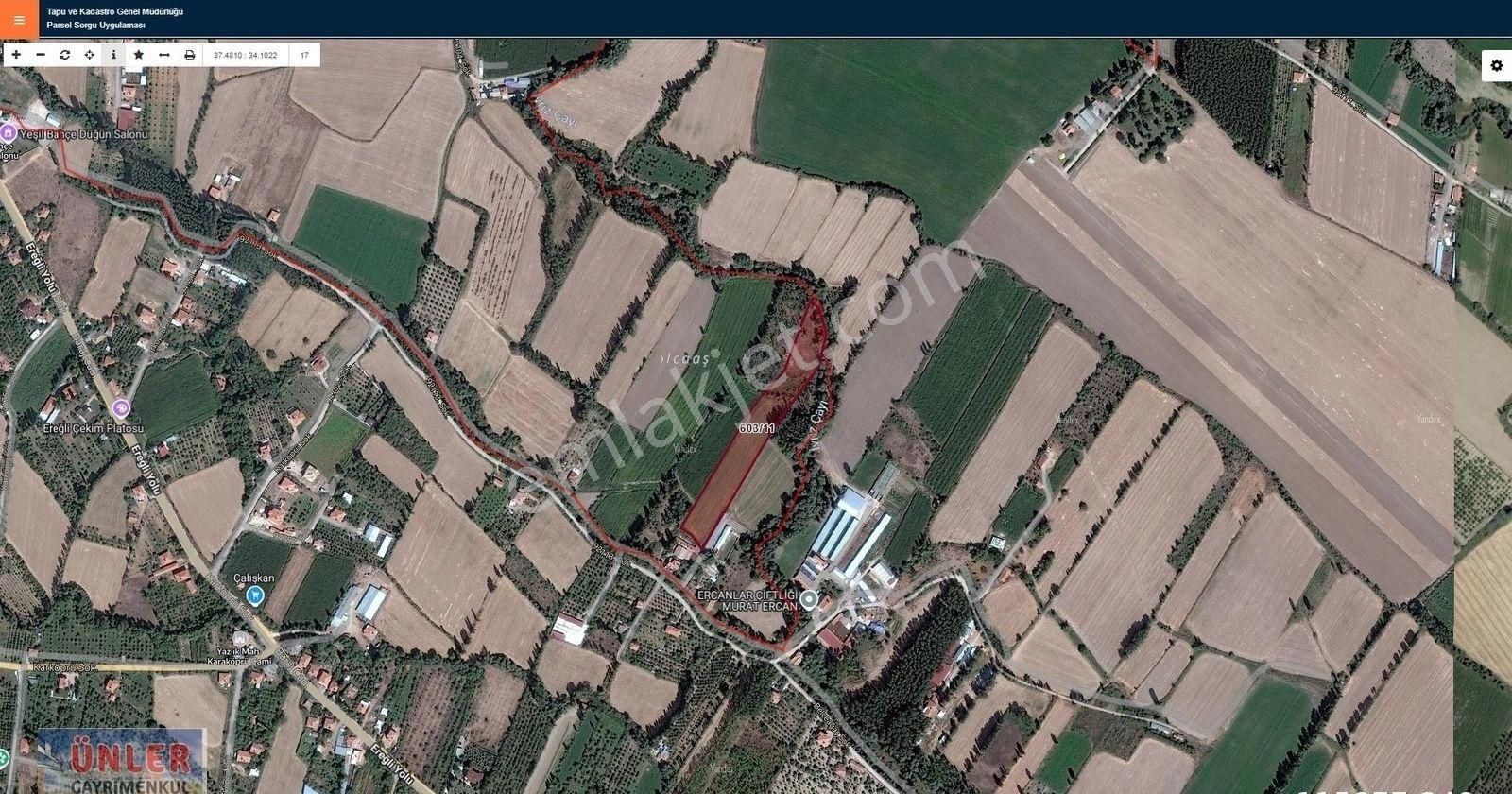 Çömlekçi Mahallesinde 10500 Metrekare Tek Tapulu Tarlamız Satılıktır.