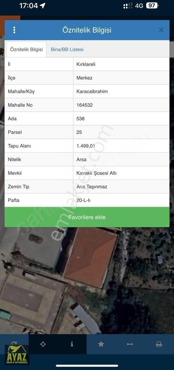 Kırklareli Merkez Karacaibrahim Mah. Ticari İmarlı Arsa Satılık