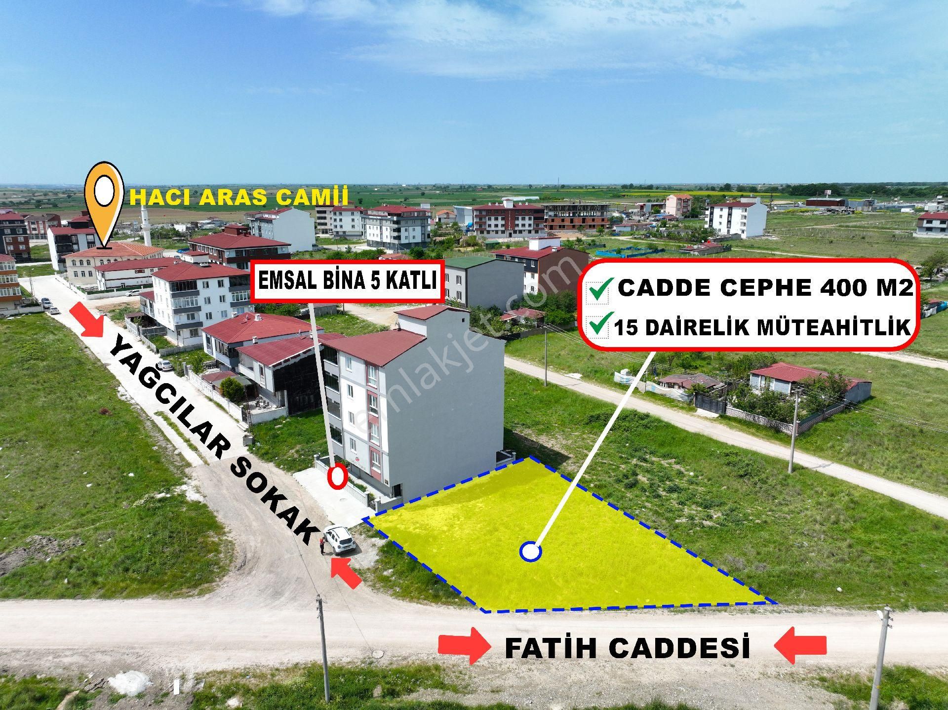 Kapaklı Merkezde Cadde Cephe 15 Dairelik Müteahhitlik Arsa
