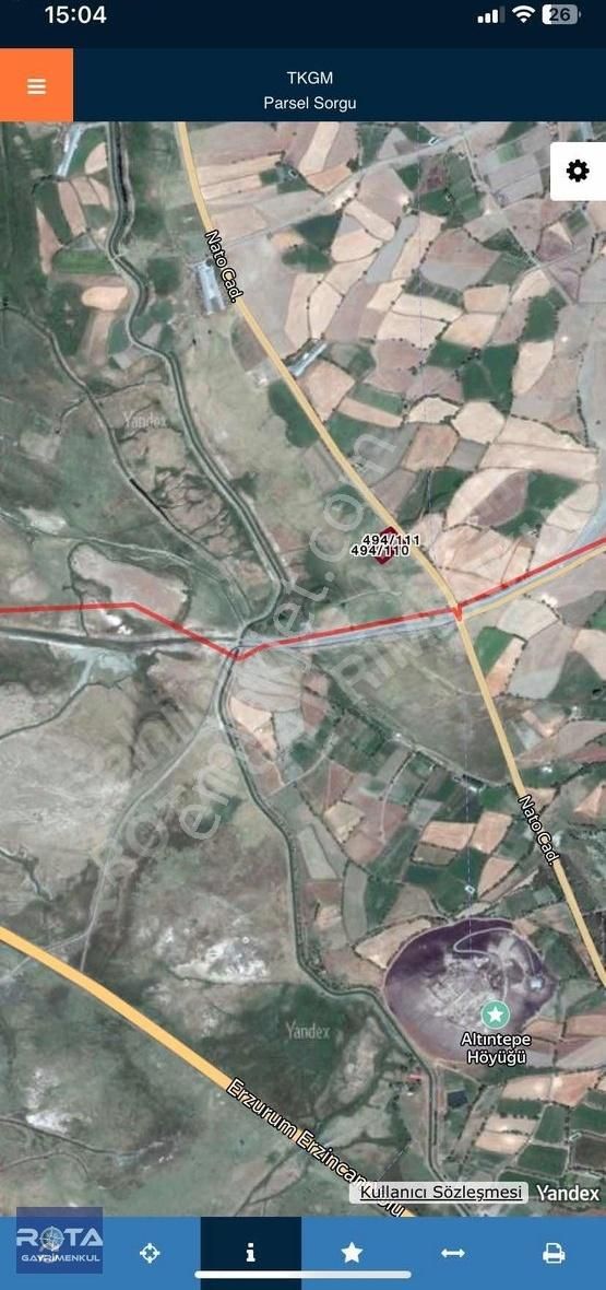 Rota Gayrimenkulden Nato Yolu Üzeri Satılık