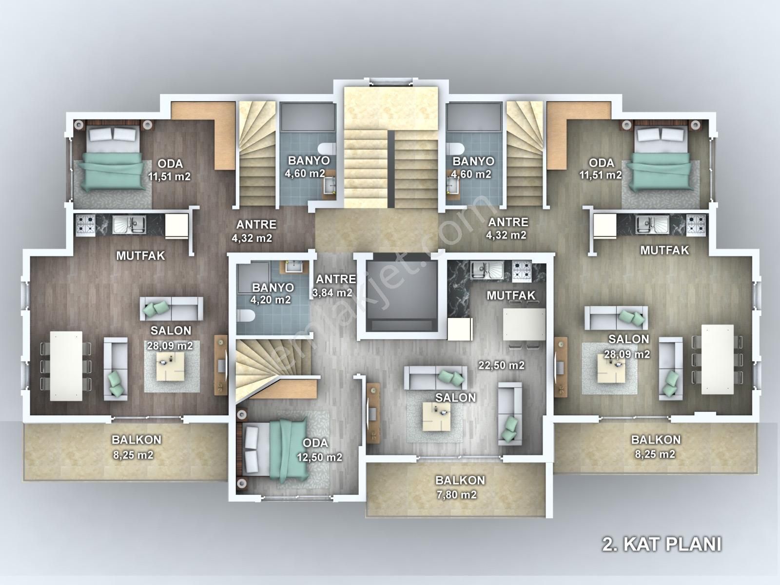 Goldhouse Dan Satılık Daire Tuzla Mahallesi Nde Projeden 3+1 - Görsel 8