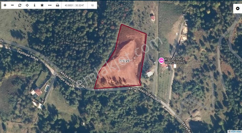 Acill! Sapanca Akçay'da Yol, Su, Elektrik Var, 7275m2 Müstakil