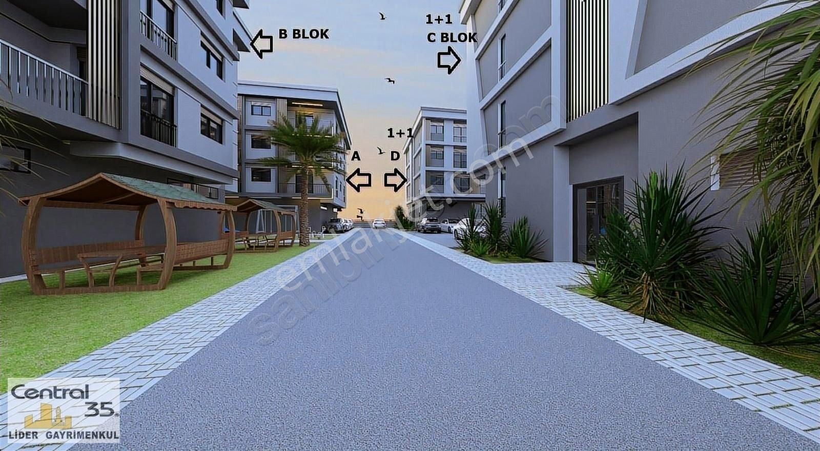 Central35 Akıncılar İzban Karşısı 1+1 58m2 A.mtfk Yerden Isıtma