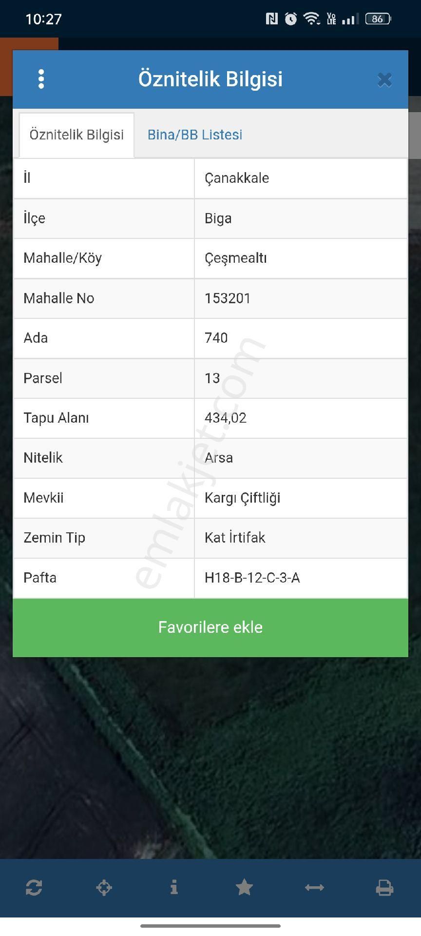 Çanakkale Biga Çeşmealti Arsa Kat İrtifakı Acil Satılık Şok Fiyat