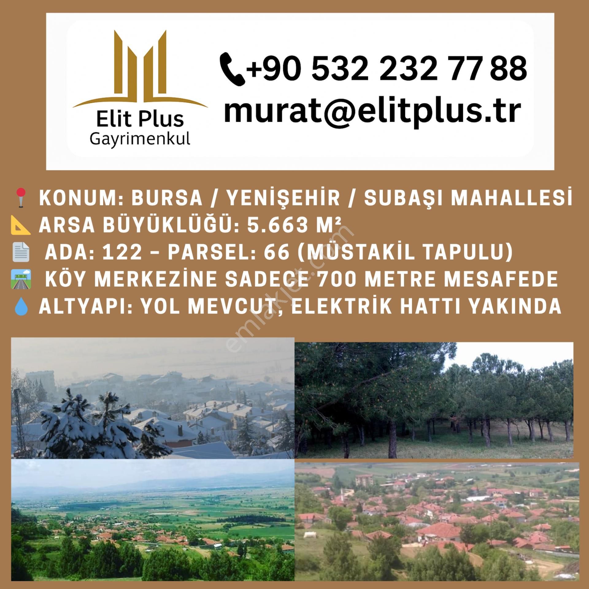 🌾 Satılık Tarla – Bursa / Yenişehir / Subaşı Mahallesi