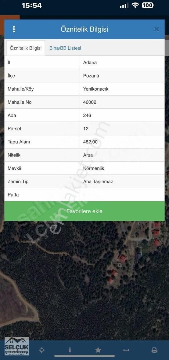 Pozantı Selçuk Emlak'tan Yapıtaş Siteleri Üstünde Satılık Arsa