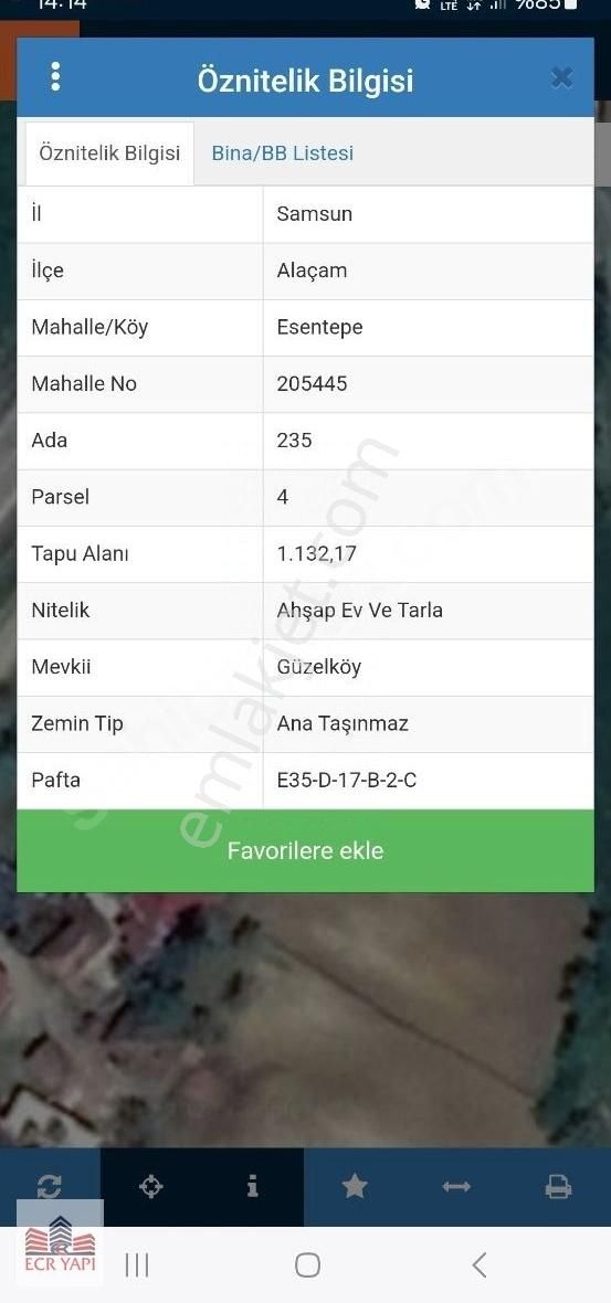 Alaçam Esentepe Mah. Anayola Cephe Deniz Manzaralı 1.132 M2 Arsa