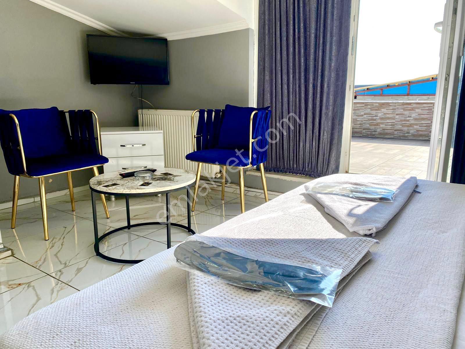 Fatih Aksaray Yenikapı'da Lüks Teraslı Deniz Manzaralı Günlük Kiralık Suit Daireler 7/24