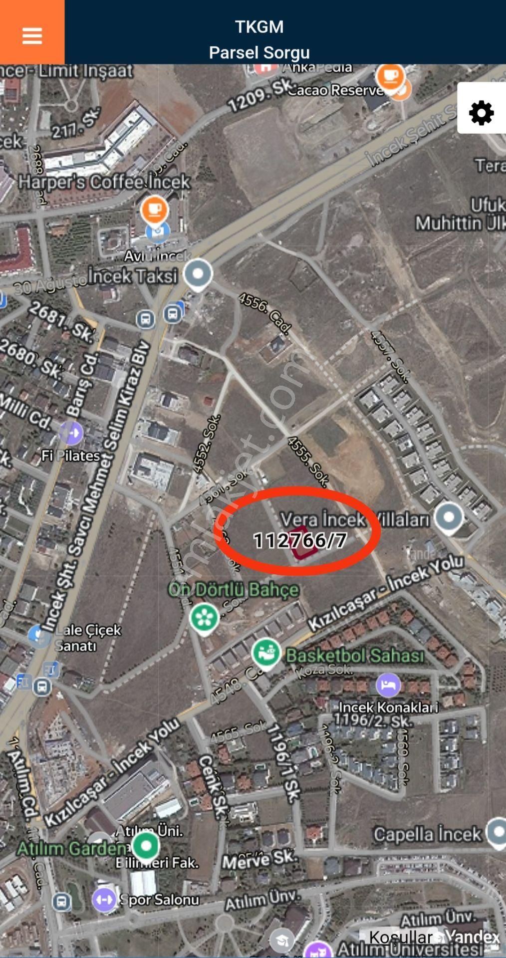 Kızılcaşar 112766 Ada 7 Parsel Satılık Tek Tapu 1.050m² Arsa