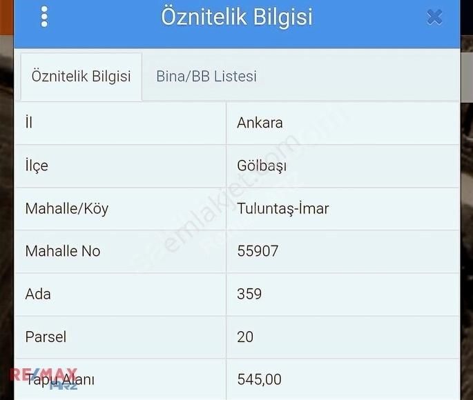 Gölbaşı Tulumtaşda Satılık Tek Tapu Villa Arsası