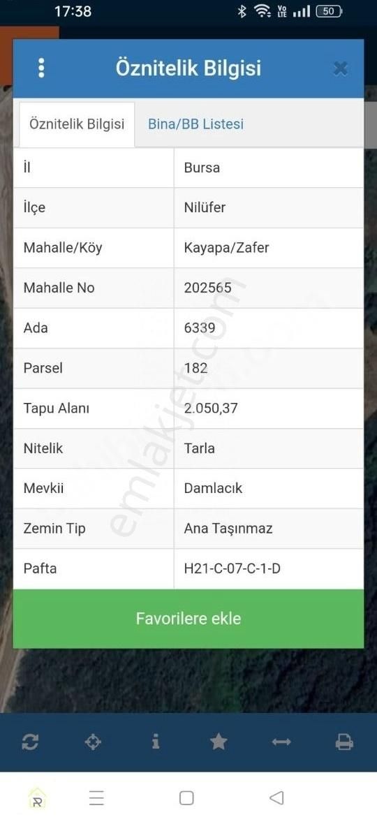 Relax Tr Gayrimenkul Bursa Mudanya Çepni Köyü Satılık Tarla