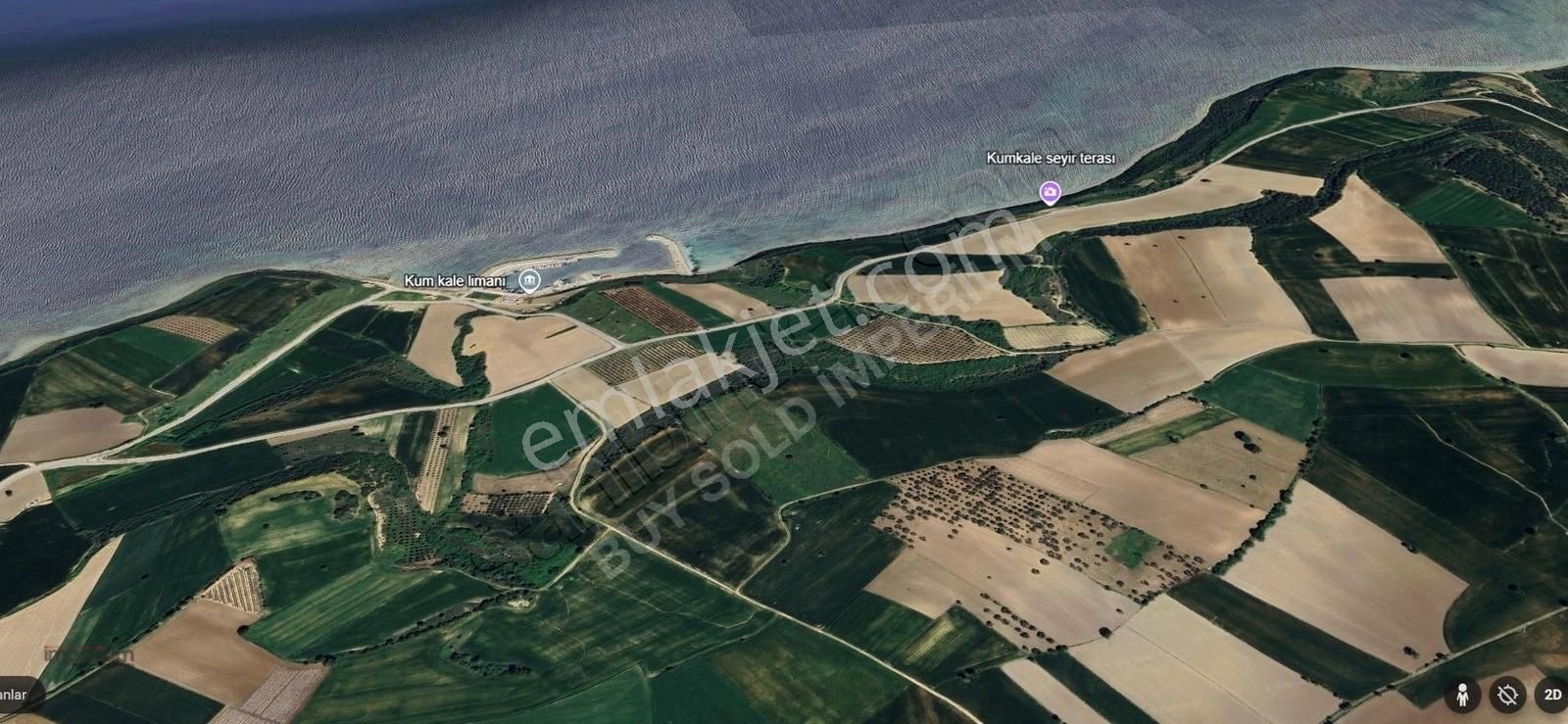 Çanakkale Merkez Kum Kale Limanının Yanı Deniz Manzaralı Tarla