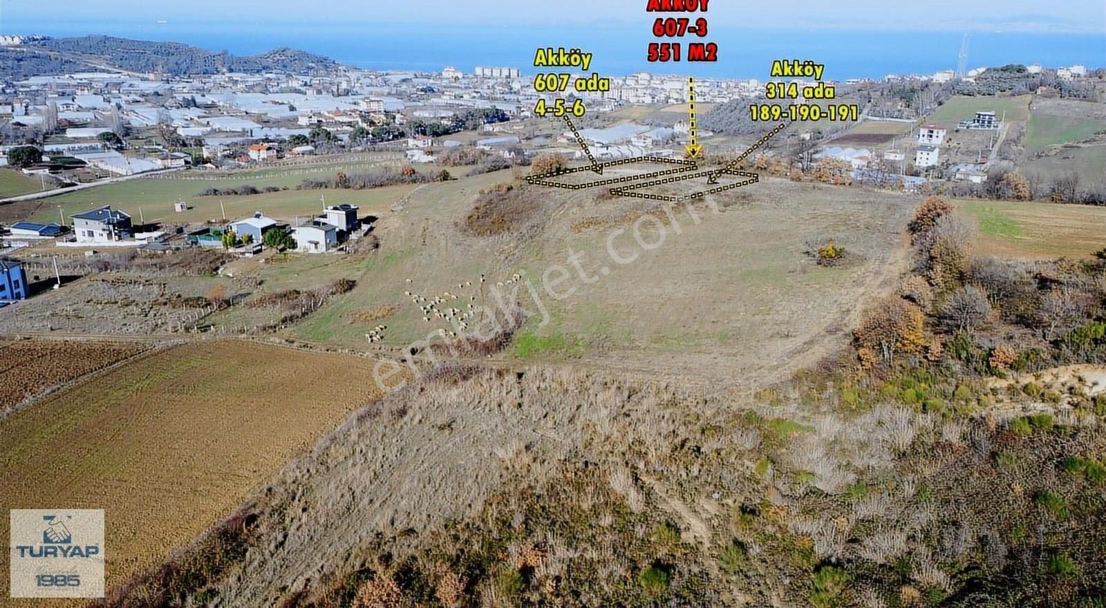 Yalova -termal-akköyde 435 M2,full Deniz Manzaralı Villalık Arsa