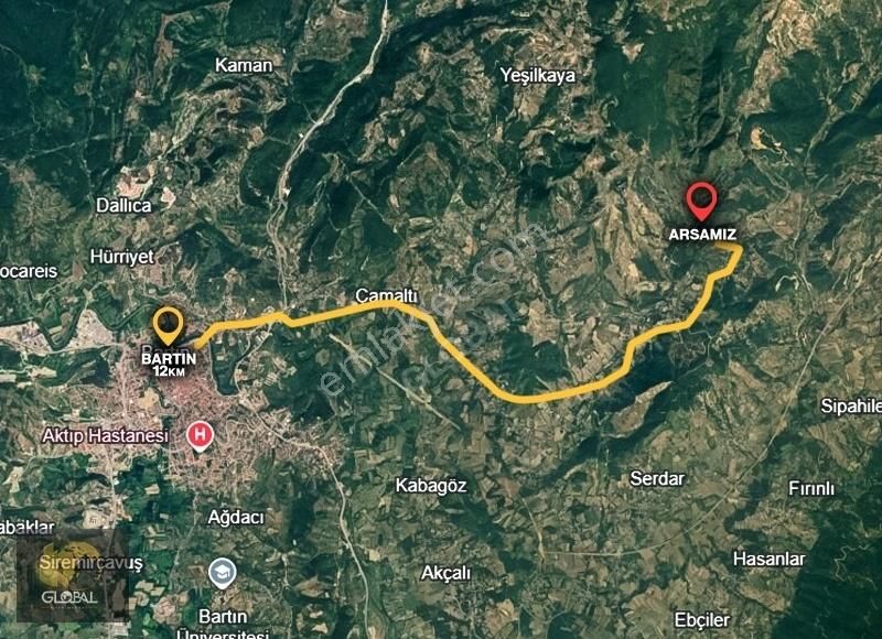 Global'den Bartın Merkez Doğaşı Köyünde Satılık 3.115m² Arsa
