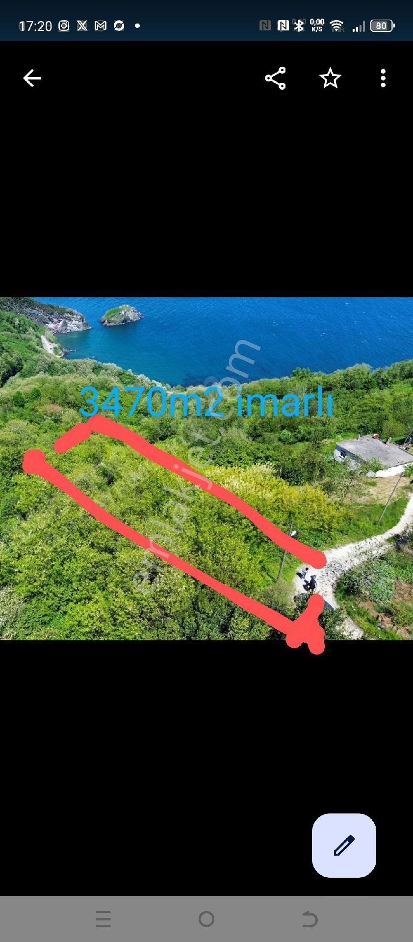 Perşembe Ramazan Mahallesi İmarlı Bahçe 3369m2