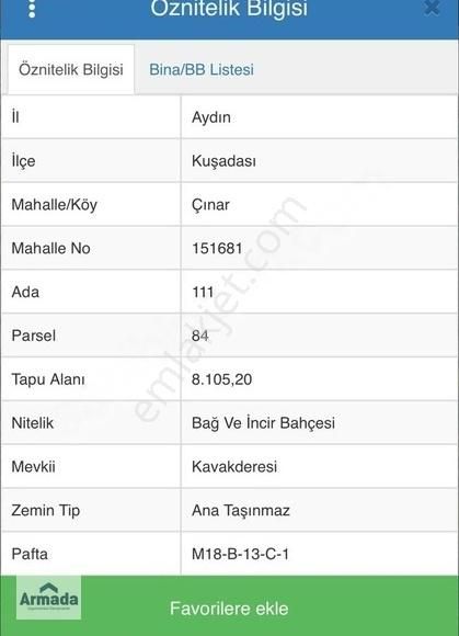 Kuşadası Çınar Köyünde Fırsat Bağ Ve İncir Bahçesi