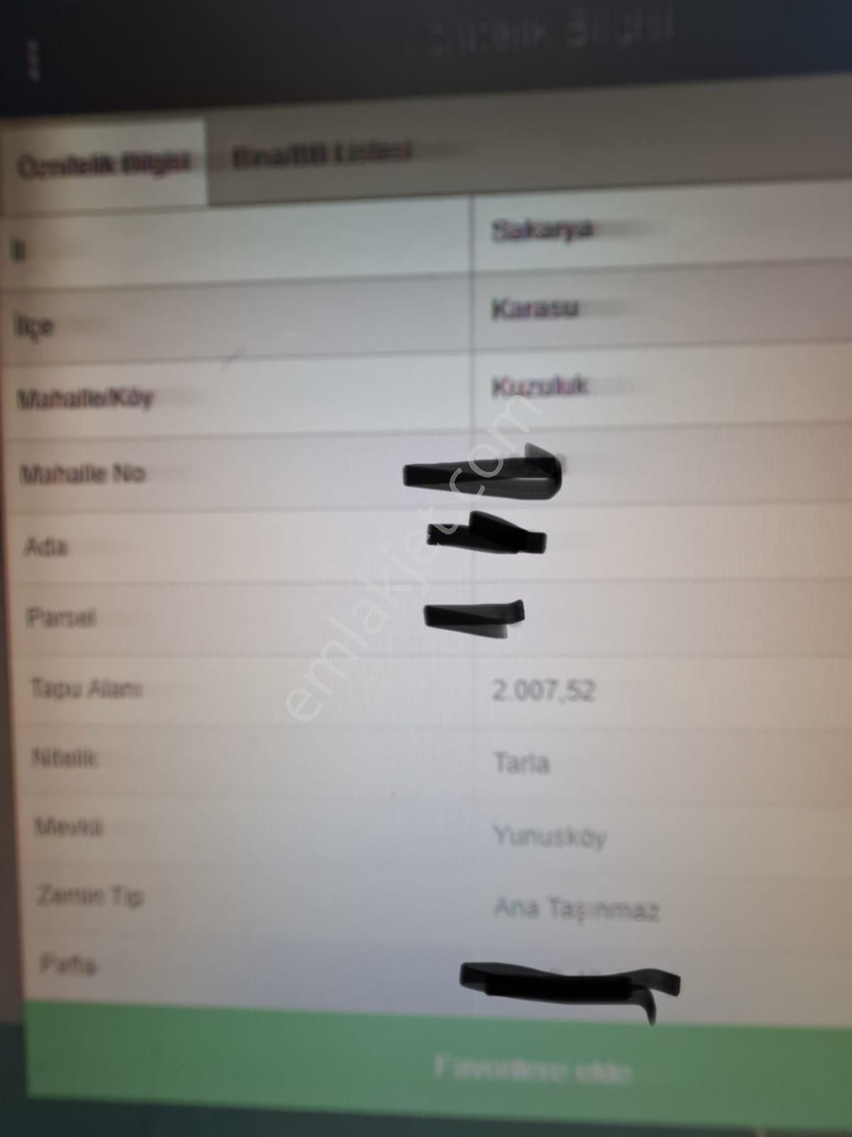 Sakarya Karasu'da Port Gayrimenkulden Satılık Tarla