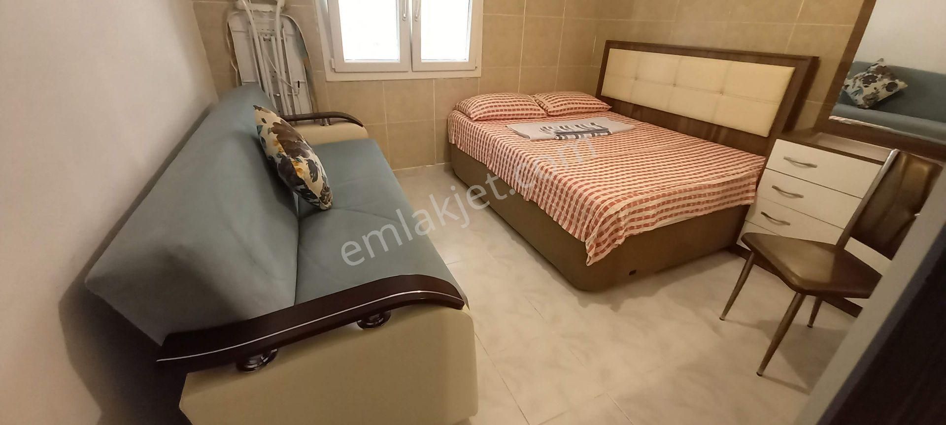 Kuşadası Karaova Mevkiin'de Tam Eşyalı Kiralık 1+1daire Havuzlu Ve Güvenlikli Plaja 1 Km Mesafede - Görsel 21