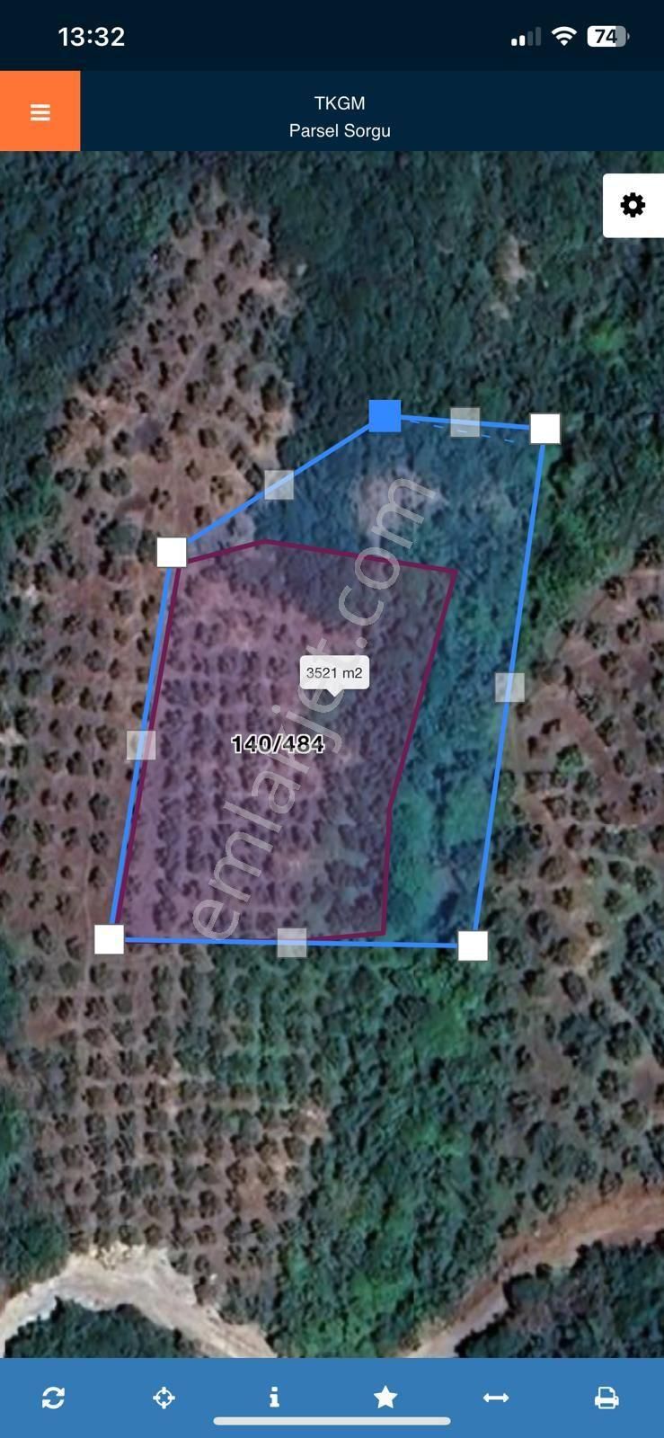 Bursa Mudanya Tirilye'de Satılık Deniz Manzaralı 2.050m² Yatırımlık Tarla