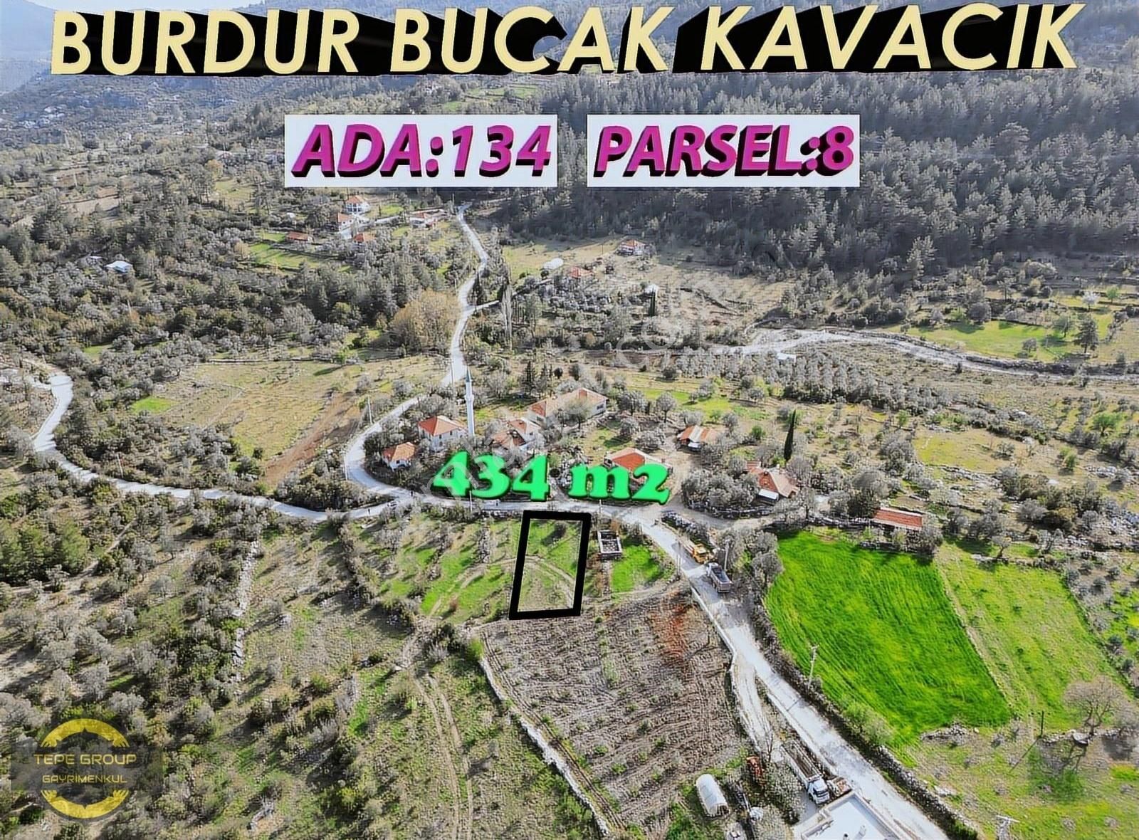 Burdur Bucak Kavacıkta 434 M2 Tek Tapu Satılık Arsa
