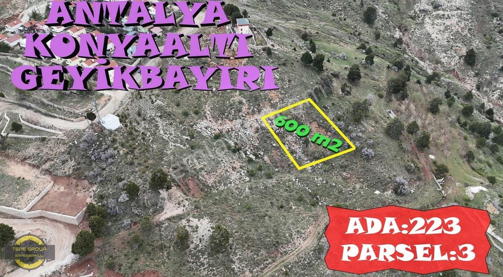 Geyikbayırı Manzaralı 600m2 Satılık Takaslı İmarlı Villa Arsası