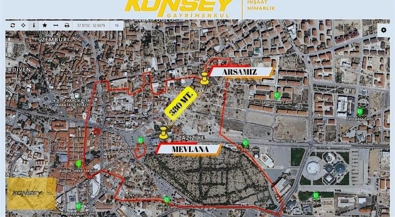 Konsey'den Mevlana Yakınında 72 M² Yatırımlık Ticari İmarlı Arsa