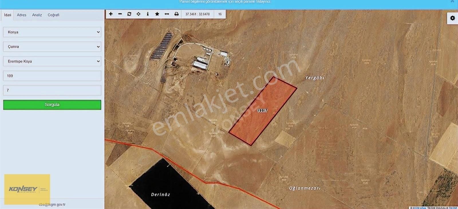 Konya Karaman Yolu Erentepe Köyü 15.164 M2 Yatırımlık Tarla