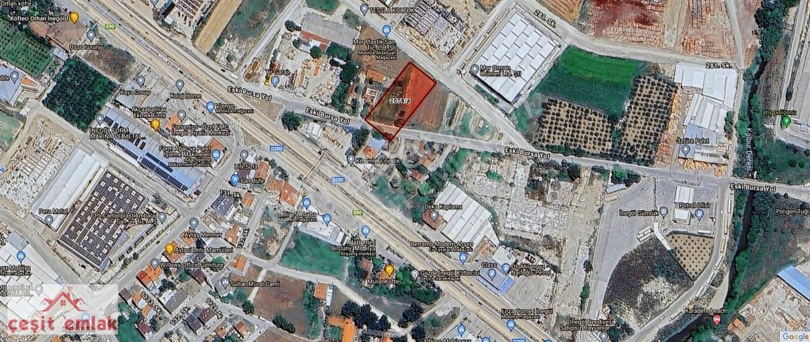 İnegöl Bursa Ankara Karayolu Dibi 2836 M2 Satılık Arsa