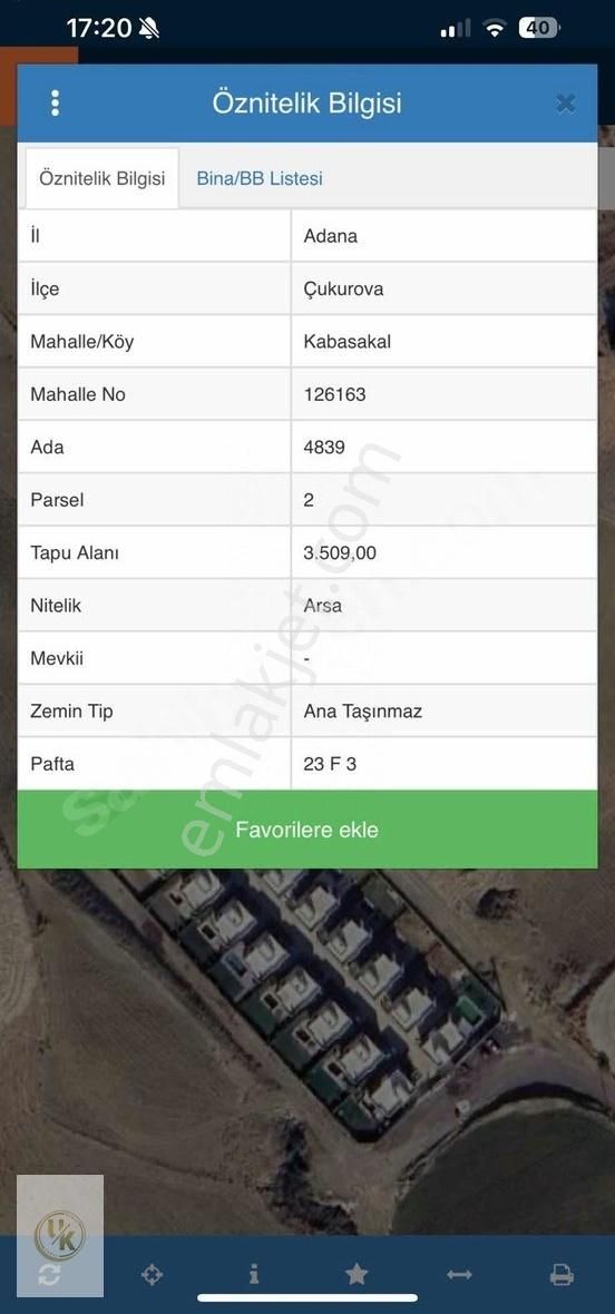 Kabasakalda Villalar Bölgesi/villa İmarlı/yatırımlık/250 M2 Arsa