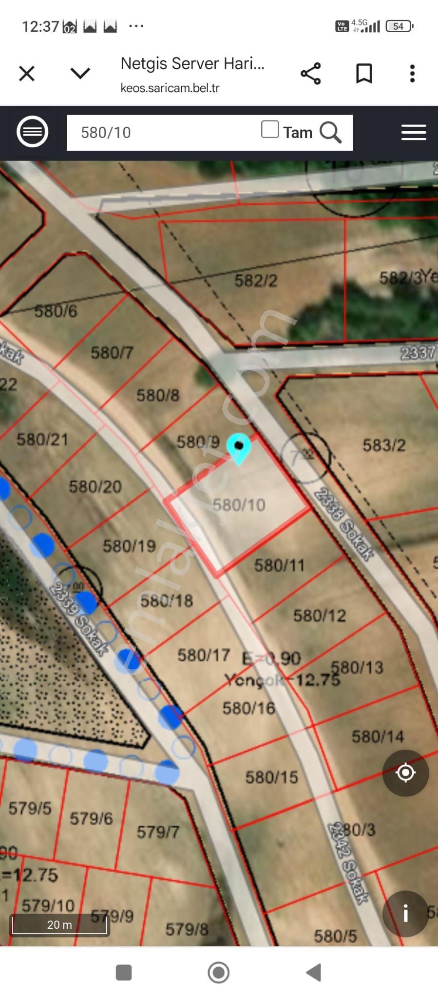 Boynuyoğun‘da Dört Katı İmarlı 0.90 Yoğunluklu Tek Tapu Satılık Arsa - Görsel 3