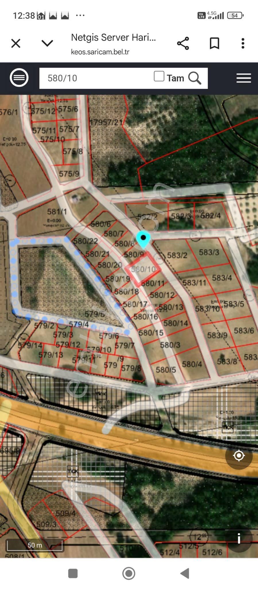 Boynuyoğun‘da Dört Katı İmarlı 0.90 Yoğunluklu Tek Tapu Satılık Arsa