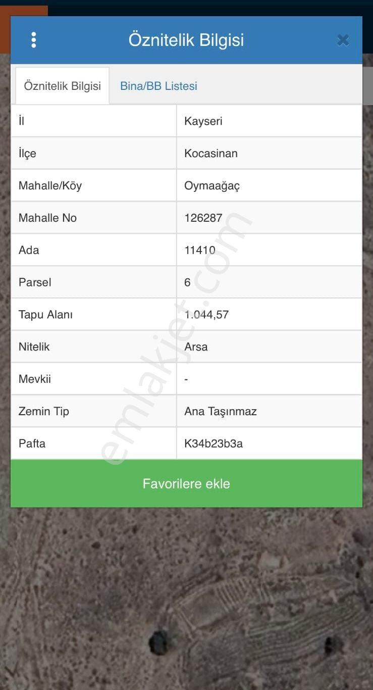 Oymaağaçta 1044m2 Temiz Parsel