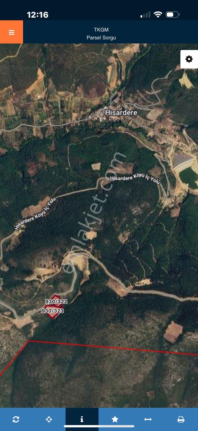 İznik Hisardere'de Satılık 12.700 M2 Asfalt Yola Cephe Arsa