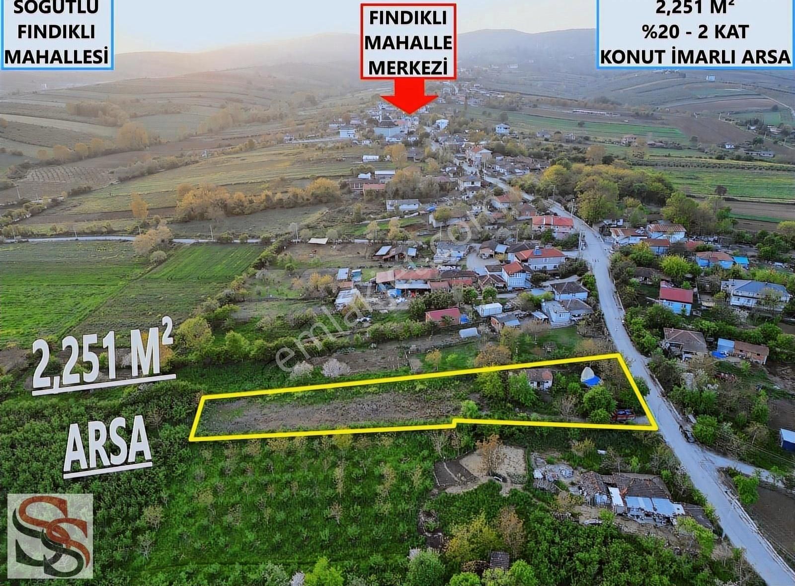 Söğütlü Fındıklıda 2,251m² Arsa İçi Abonelkleri Alınmış Müstk.ev