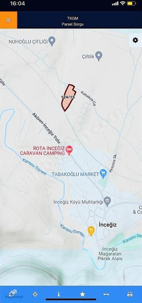 İnceğiz Mah Çaplı Elektrik Yol Mevcut Satılık Arsa