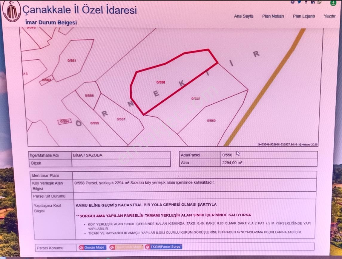Sahibinden Köyiçi Aracısız Müstakil Tapu 2294 Metrekare - Görsel 2