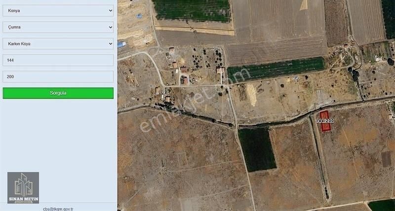 Çumra Karkında Bahçe Nitelikli Araç Takasına Açık Arazi