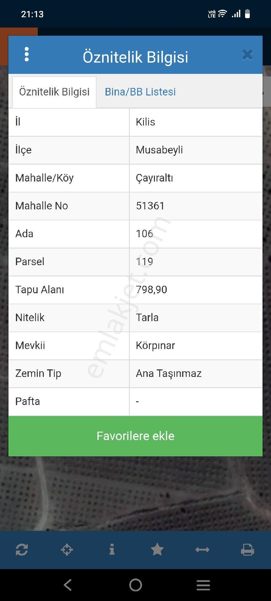 Musabeyli Çayır Altı Köyünde Mini Bağ Evlik Araazi