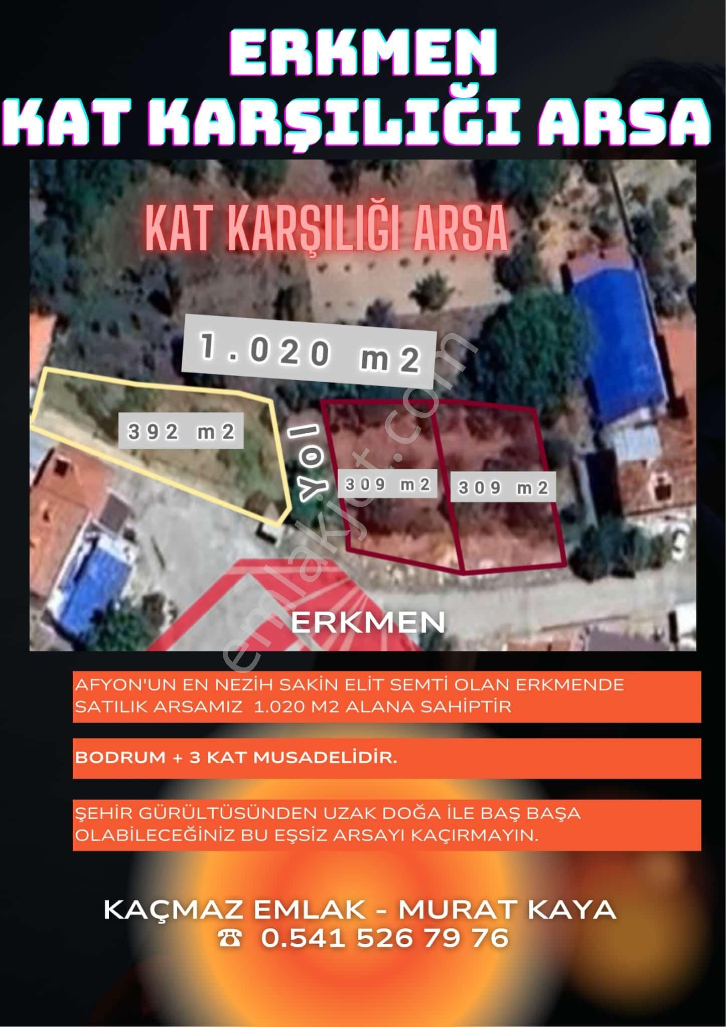 Afyon Erkmen Satılık Arsa ( Kat Karşılığı )