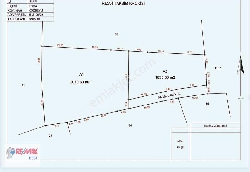 Yeni Foça Kozbeyli De İmara Yakın Satılık Fırsat Tarla