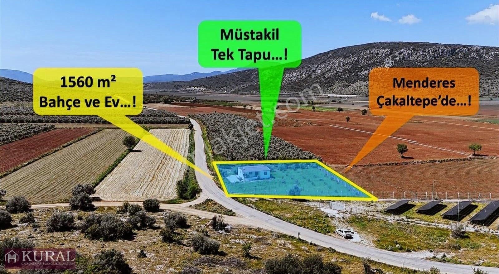 Çakaltepe Tek Müstakil Tapu 80m2 Ev 1560m2 Arsa Menderes İzmir