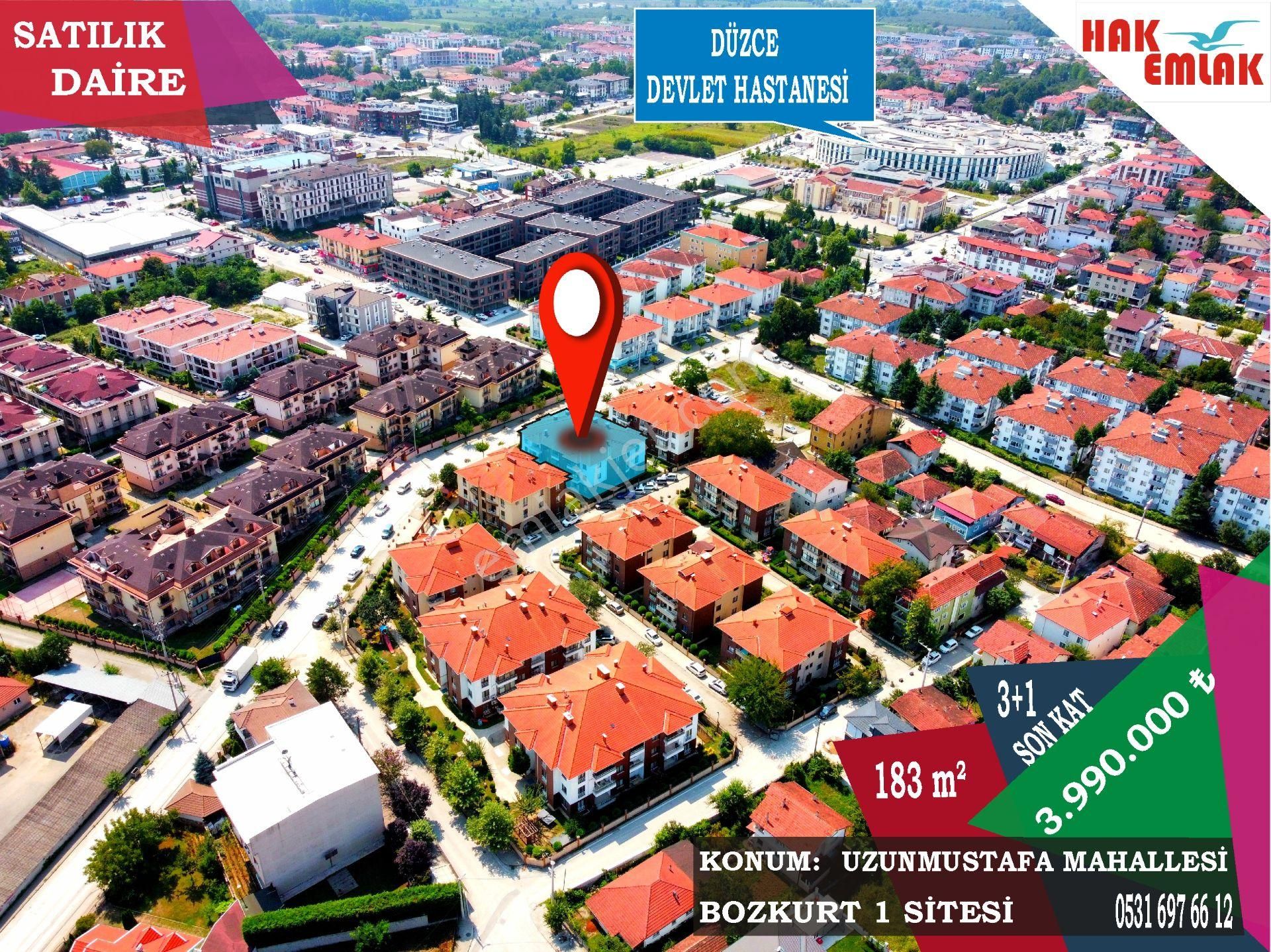 Hak Emlaktan Uzunmustafa Mah Bozkurt Sitesinde Satılık 3+1 Daire