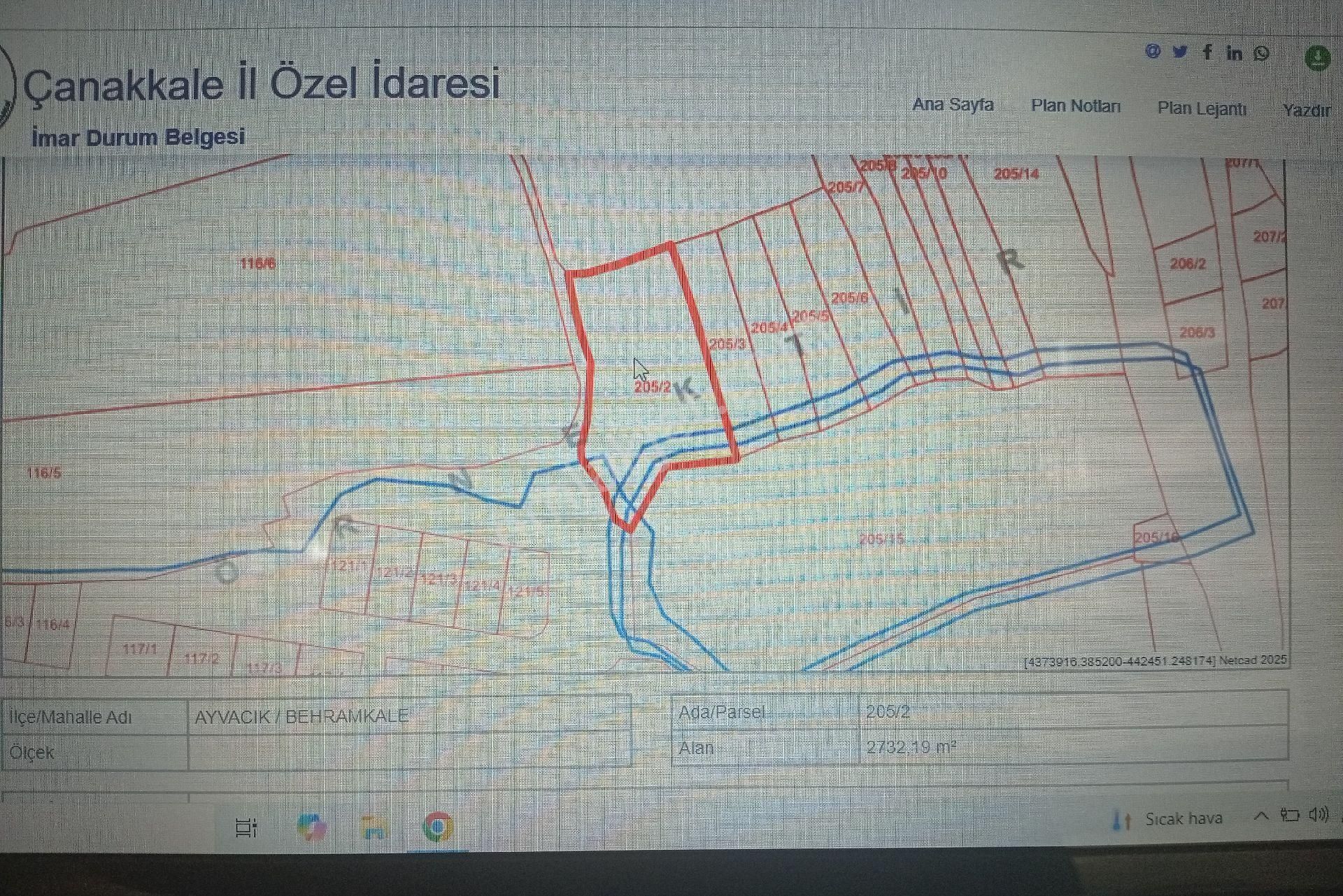 Asosta İmar Sınırında Satılık Arazi