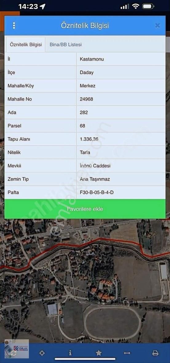 Daday Merkezde Satılık Muhteşem Arsa