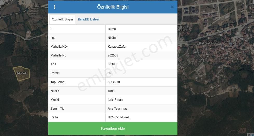 Kayapa'da 5000'lik İmar Planında Satılık 694m² Arazi