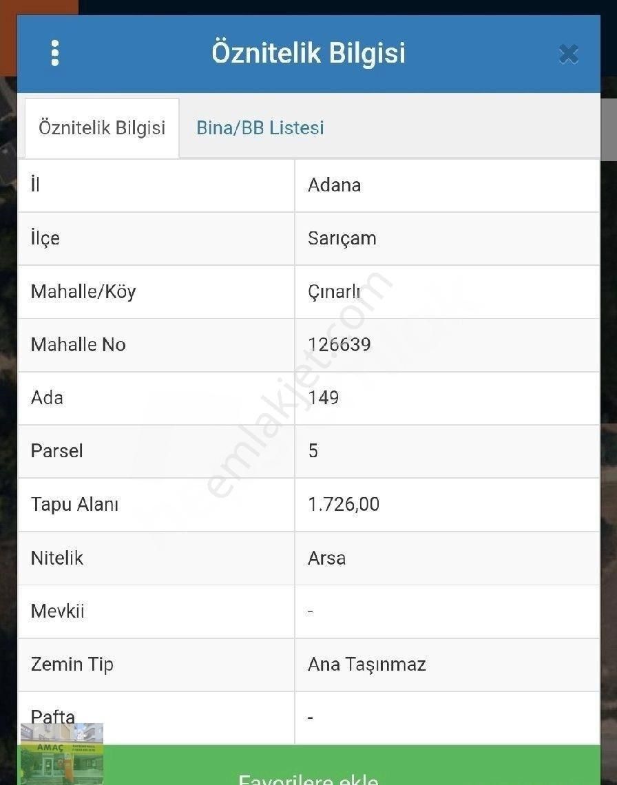 Sarıçam Çınarlı Hekimköy'de Tek Tapulu 1.726 M2 Villalık Arsa