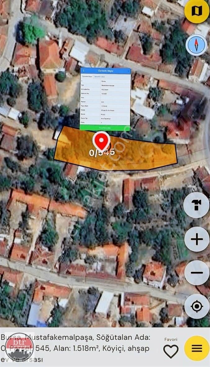 Bursa/mustafakemalpaşa/söğütalan Ahşap Köy Evi Ve Arsası