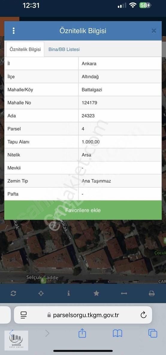 Battalgazi Mah 1 Daire Getirili Köşe Başı 173 M2 Arsa